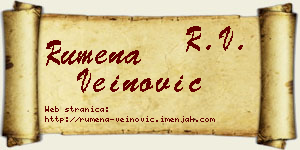 Rumena Veinović vizit kartica